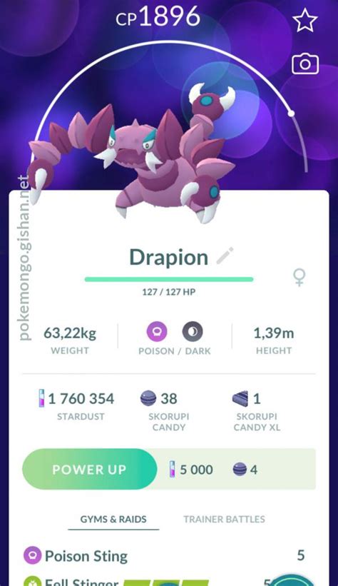drapion evs|Drapion (Pokémon GO) .
